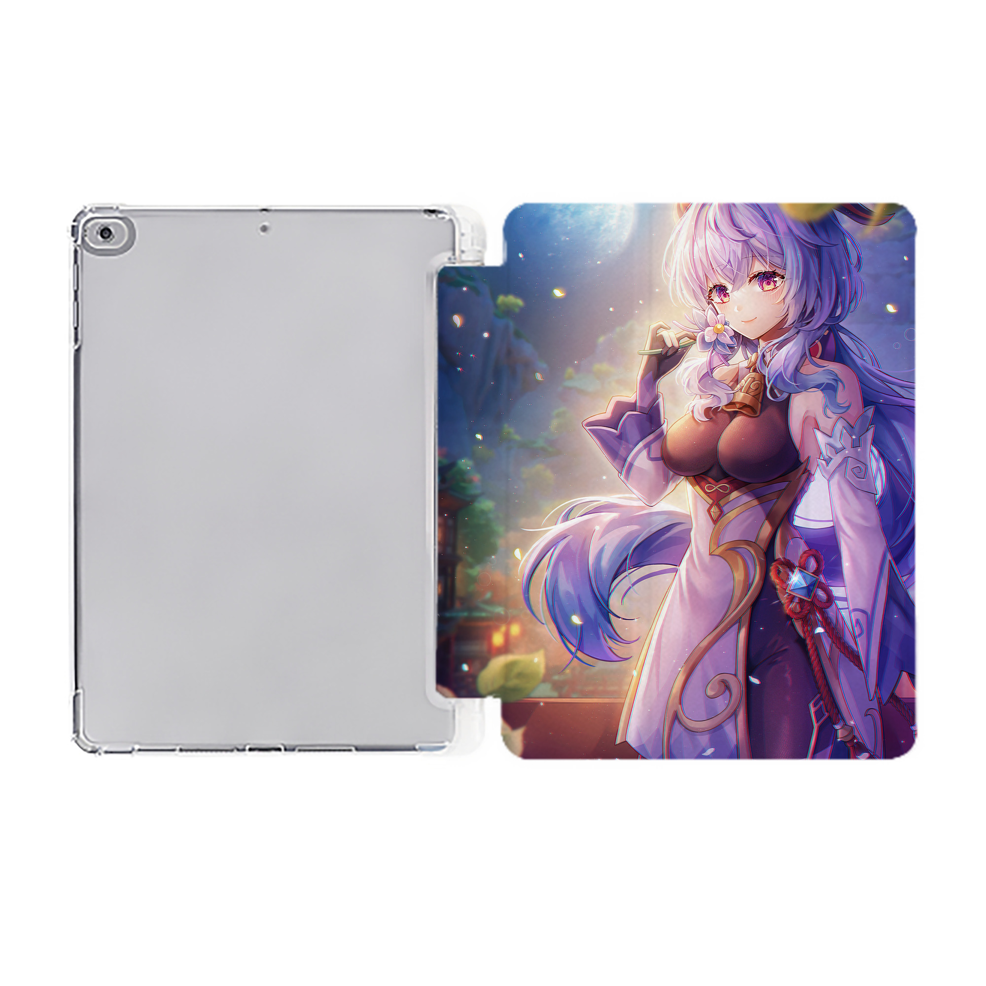 げんし神 genshin IPad ケース ペン収納付き 三つ折りスタンド PUレザー×シリコン 対応機種9.5/10.5/10.9インチ